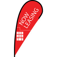 Now Leasing Flex Blade Flag - 12'