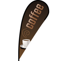 Coffee Flex Blade Flag - 12'