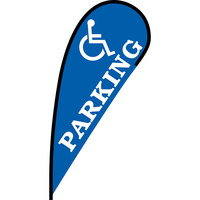 Handicap Parking Flex Blade Flag - 12'