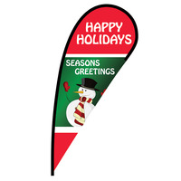 Happy Holidays Flex Blade Flag - 12'