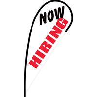 Now Hiring Flex Blade Flag - 12'