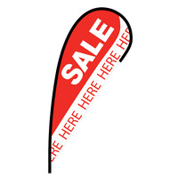 Sale Here Flex Blade Flag - 12'