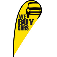 We Buy Cars Flex Blade Flag - 12'