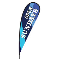 Open Sundays Flex Blade Flag - 15'