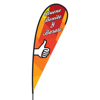 Bueno Bonito y Barato Flex Blade Flag - 15'