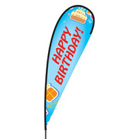 Happy Birthday Flex Blade Flag - 15'