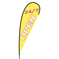 Open 24/7 Flex Blade Flag - 15'