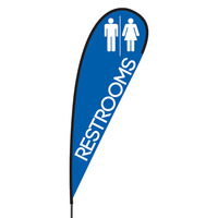 Restrooms Flex Blade Flag - 15'