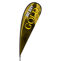 We Buy Gold Flex Blade Flag - 15'