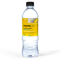 16.9oz Standard Custom Label Water Bottles - White