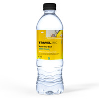 16.9oz Standard Custom Label Water Bottles - White